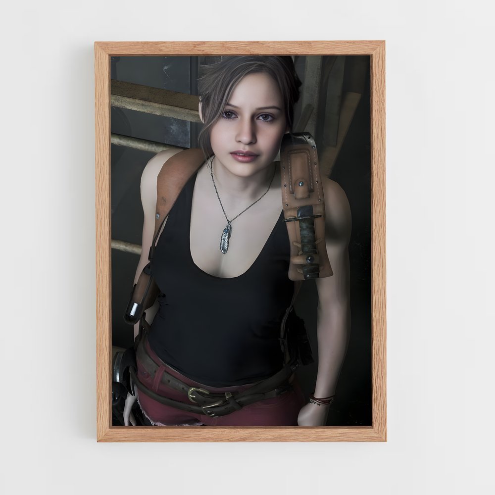 Poster Claire Redfield – affiche Resident Evil (vue 4)